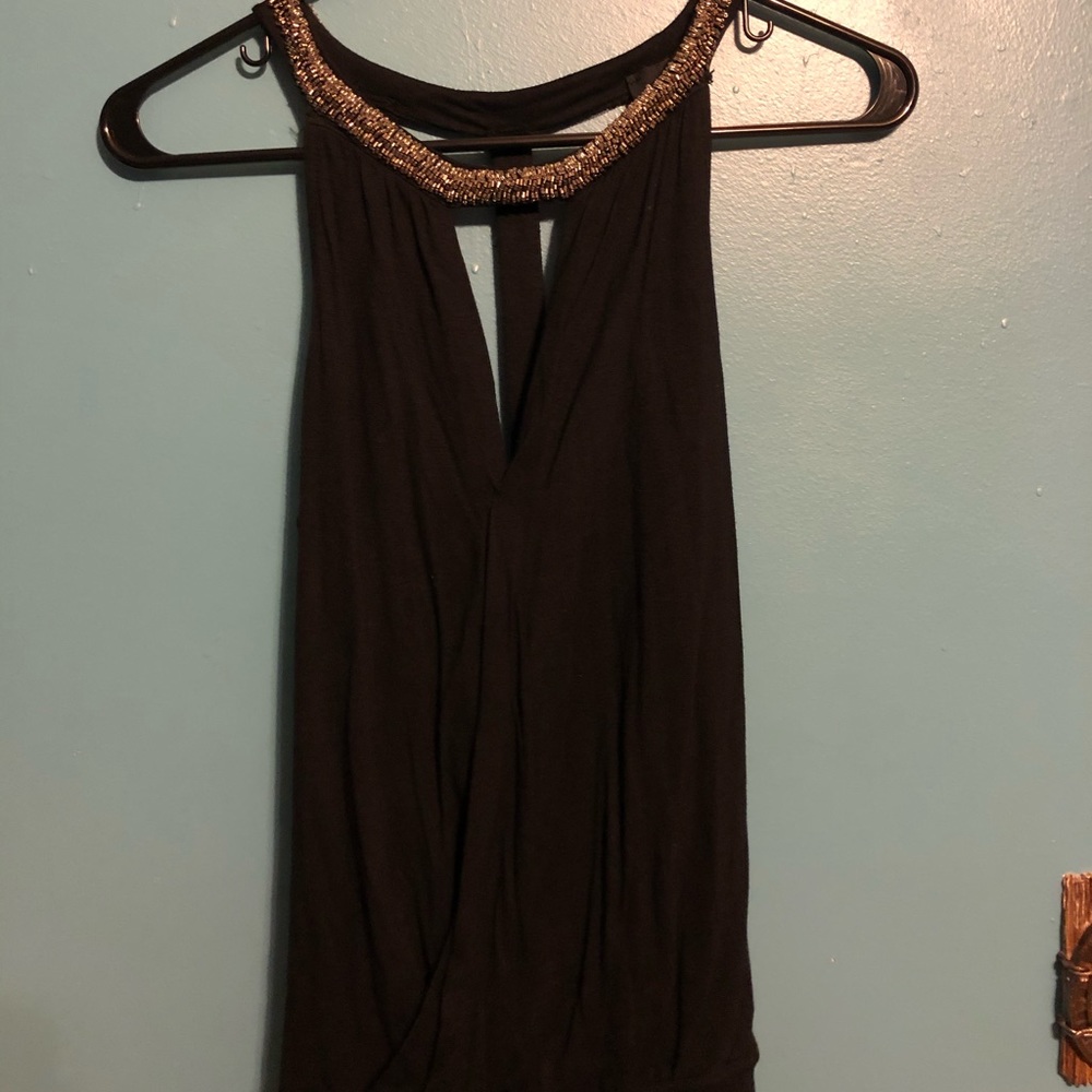 Backless Rhinestone Tank Top